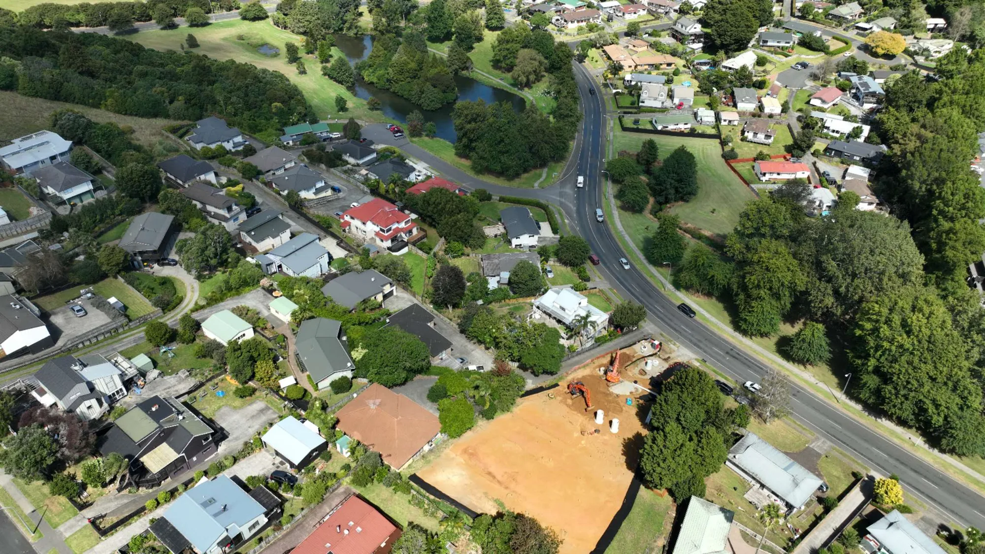 Aerial view of the Greenview site within its surrounding neighbourhood